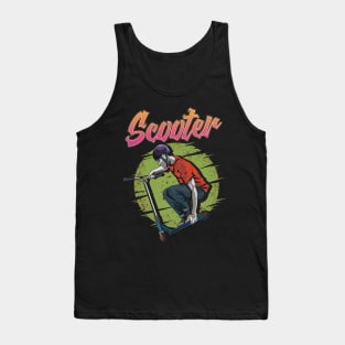 Funny Scooter Kid Riding Tricks Obsessed Tank Top